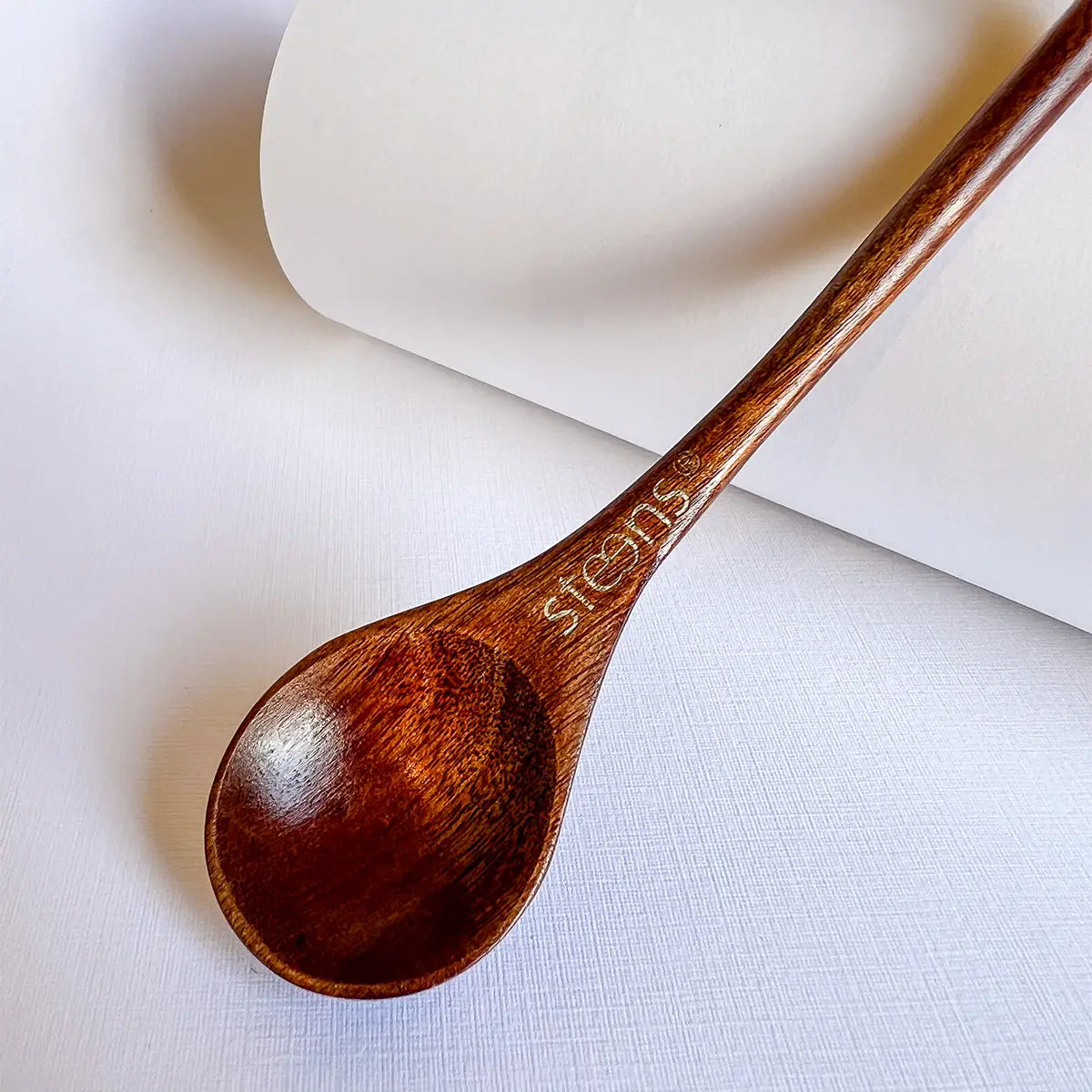 Cucchiaio parigino doppio, manico in legno - legno
