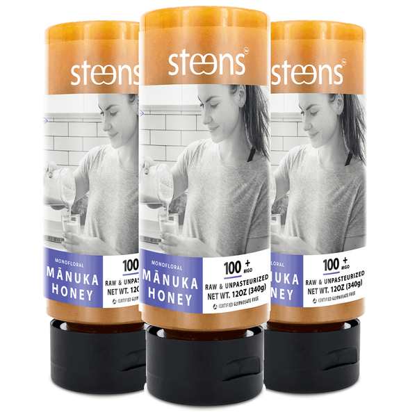 MULTIPACK MGO100 Raw Mānuka Honey 340g Squeezy - 3 Pack