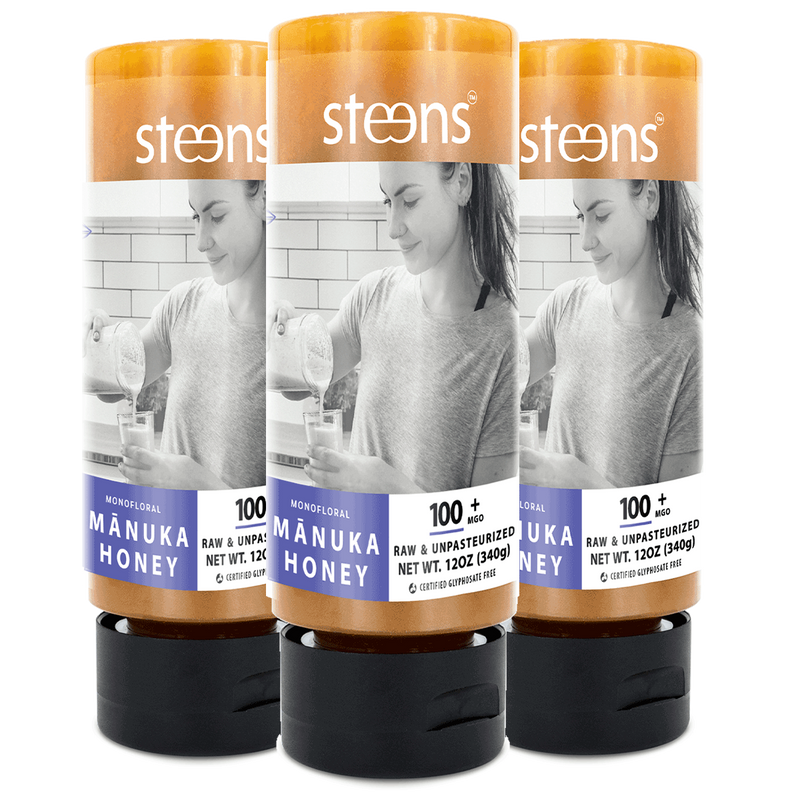 MULTIPACK MGO100 Raw Mānuka Honey 340g Squeezy - 3 Pack