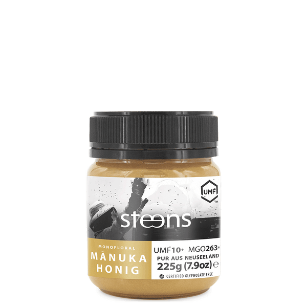 CLEARANCE MGO 263 (UMF 10) Raw Manuka Honey 225g - German Label