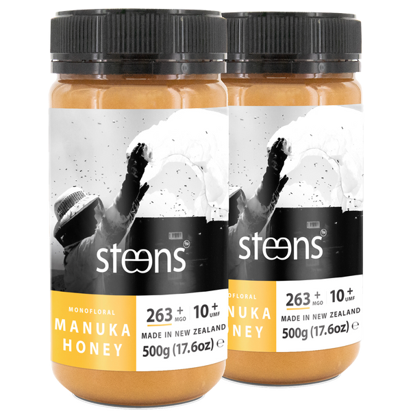 MULTIPACK MGO 263 + (UMF 10+)  RAW MANUKA HONEY 500G - 2 PACK