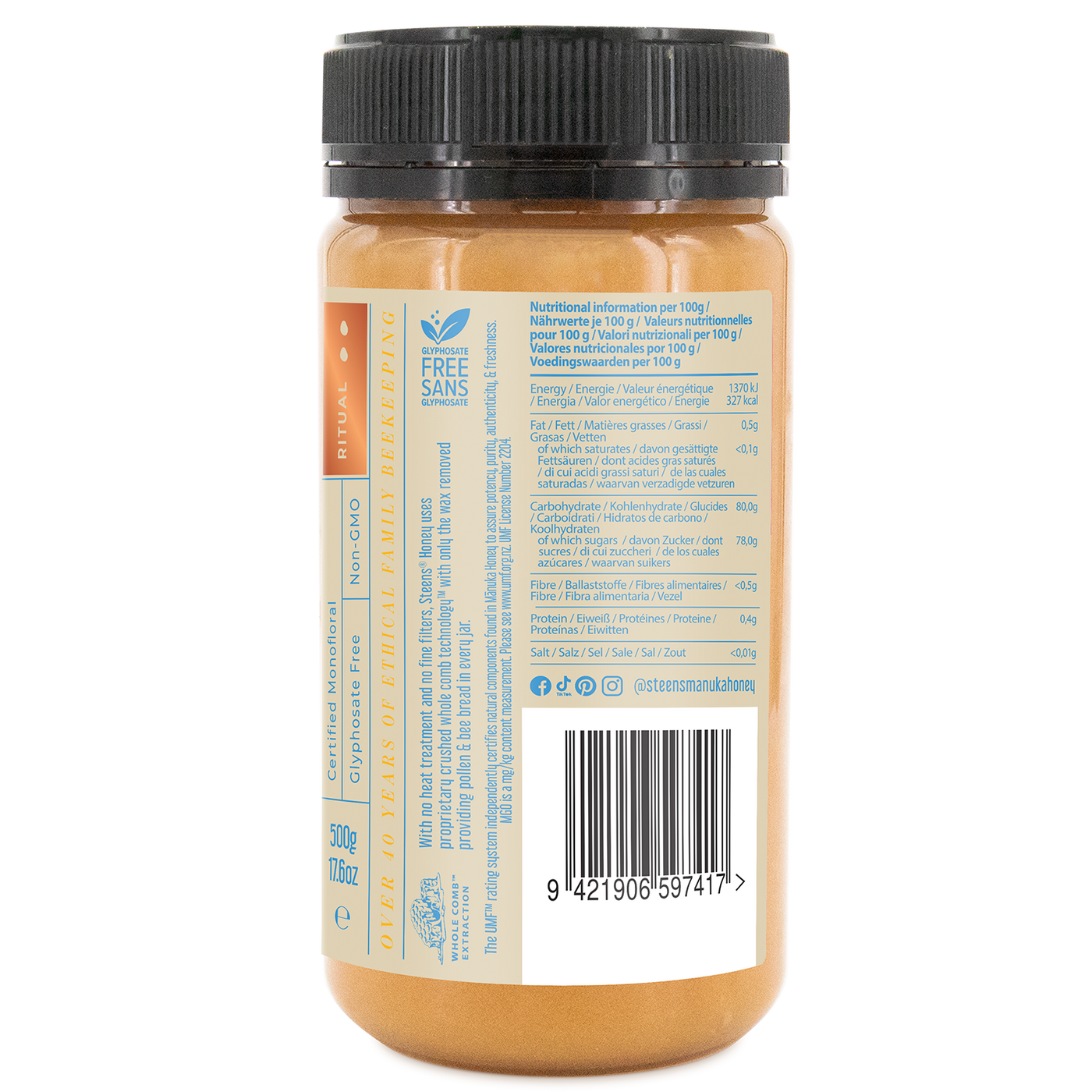 MGO 400 (UMF 13) Raw Mānuka Honey 500g – Steens Honey | EU
