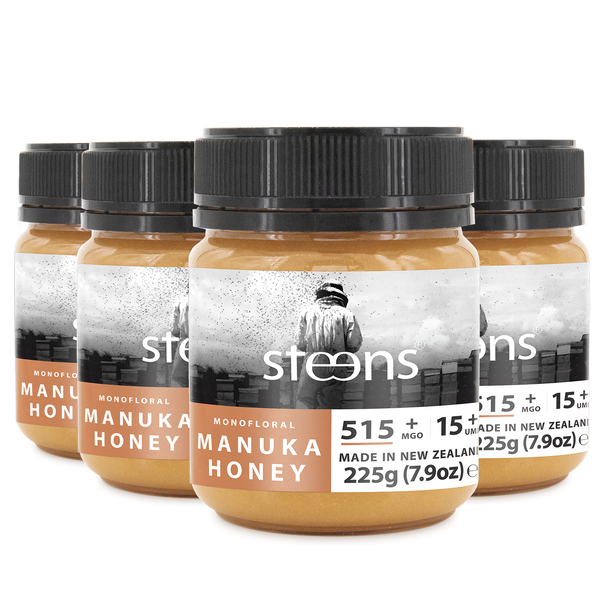 MULTIPACK MGO 515 (UMF 15) Raw Manuka Honey 225g - 4 Pack