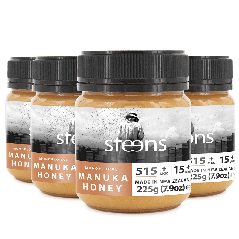 MULTIPACK MGO 515 (UMF 15) Raw Manuka Honey 225g - 4 Pack