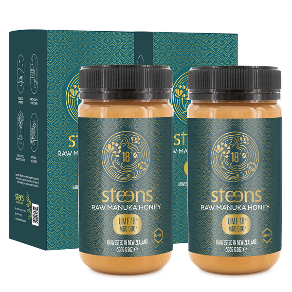 MULTIPACK MGO 696 (UMF 18) Raw Mānuka Honey 500g - 2 Pack