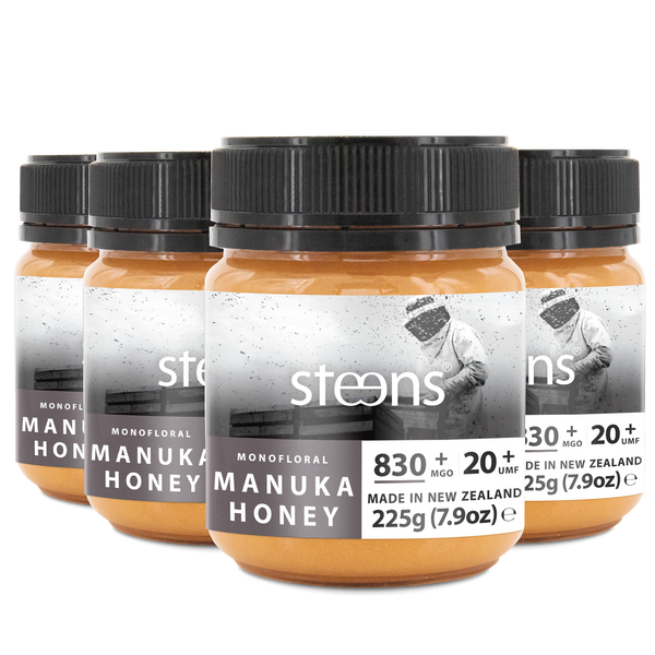 MULTIPACK MGO 830 (UMF 20) Raw Manuka Honey 225g - 4 Pack