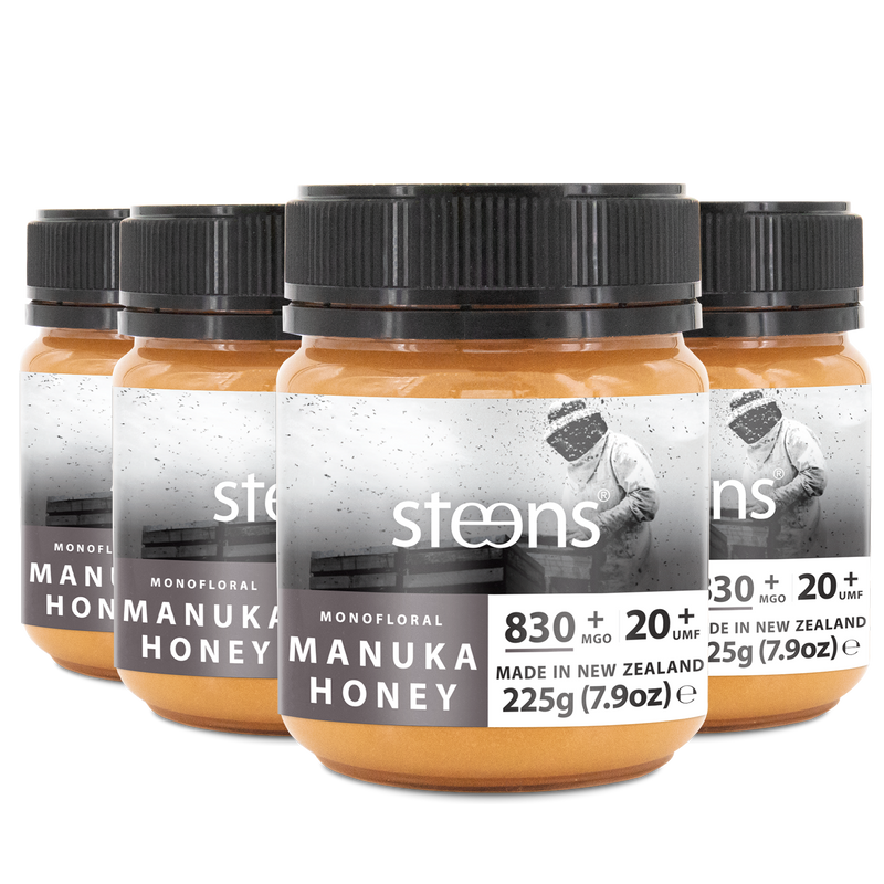 MULTIPACK MGO 830 (UMF 20) Raw Manuka Honey 225g - 4 Pack