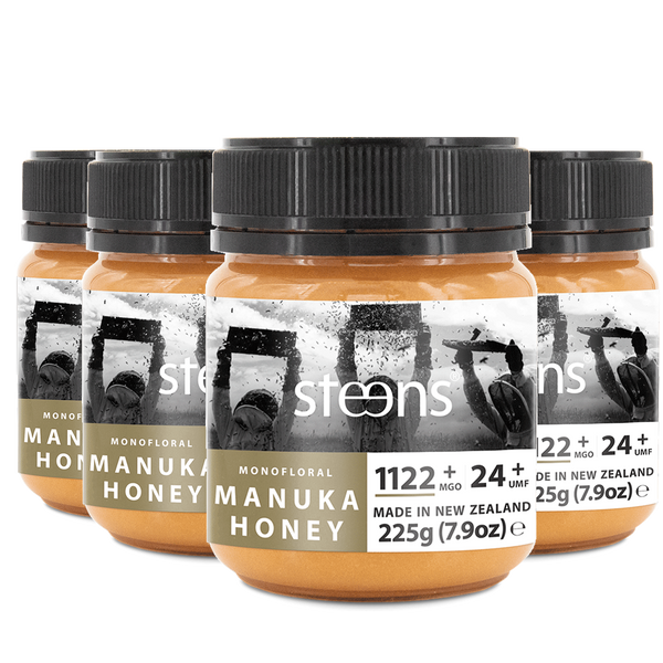 MULTIPACK MGO 1122 (UMF 24) Raw Manuka Honey 225g - 4 Pack