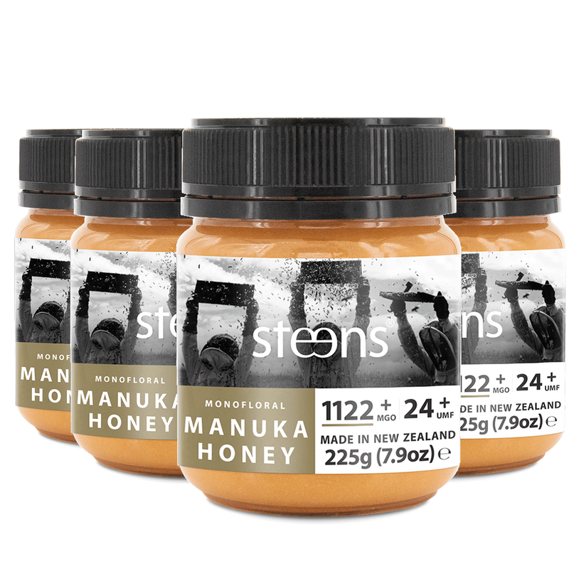 MULTIPACK MGO 1122 (UMF 24) Raw Manuka Honey 225g - 4 Pack