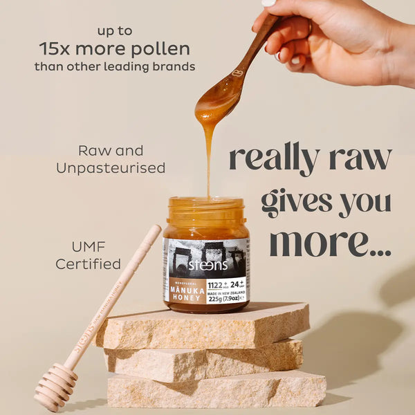 MGO 1122 (UMF 24) Raw Mānuka Honey 225g
