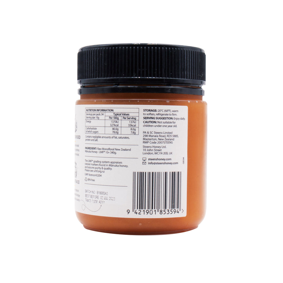 CLEARANCE MGO 263 (UMF 10) Raw Manuka Honey 340g